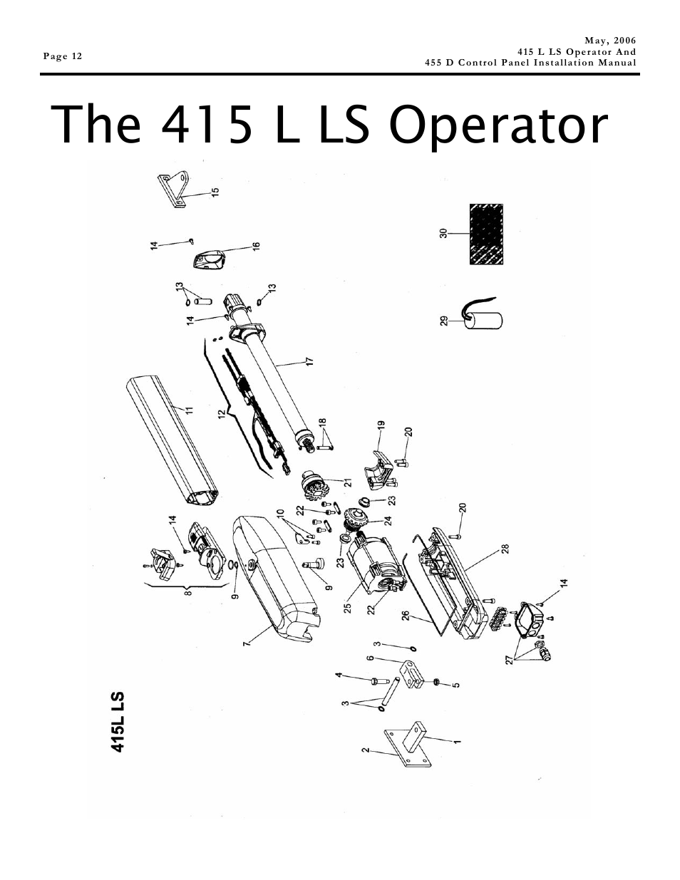 The 415 l ls operator, 415 l ls | Controlled Products Systems Group 1044182 User Manual | Page 12 / 28