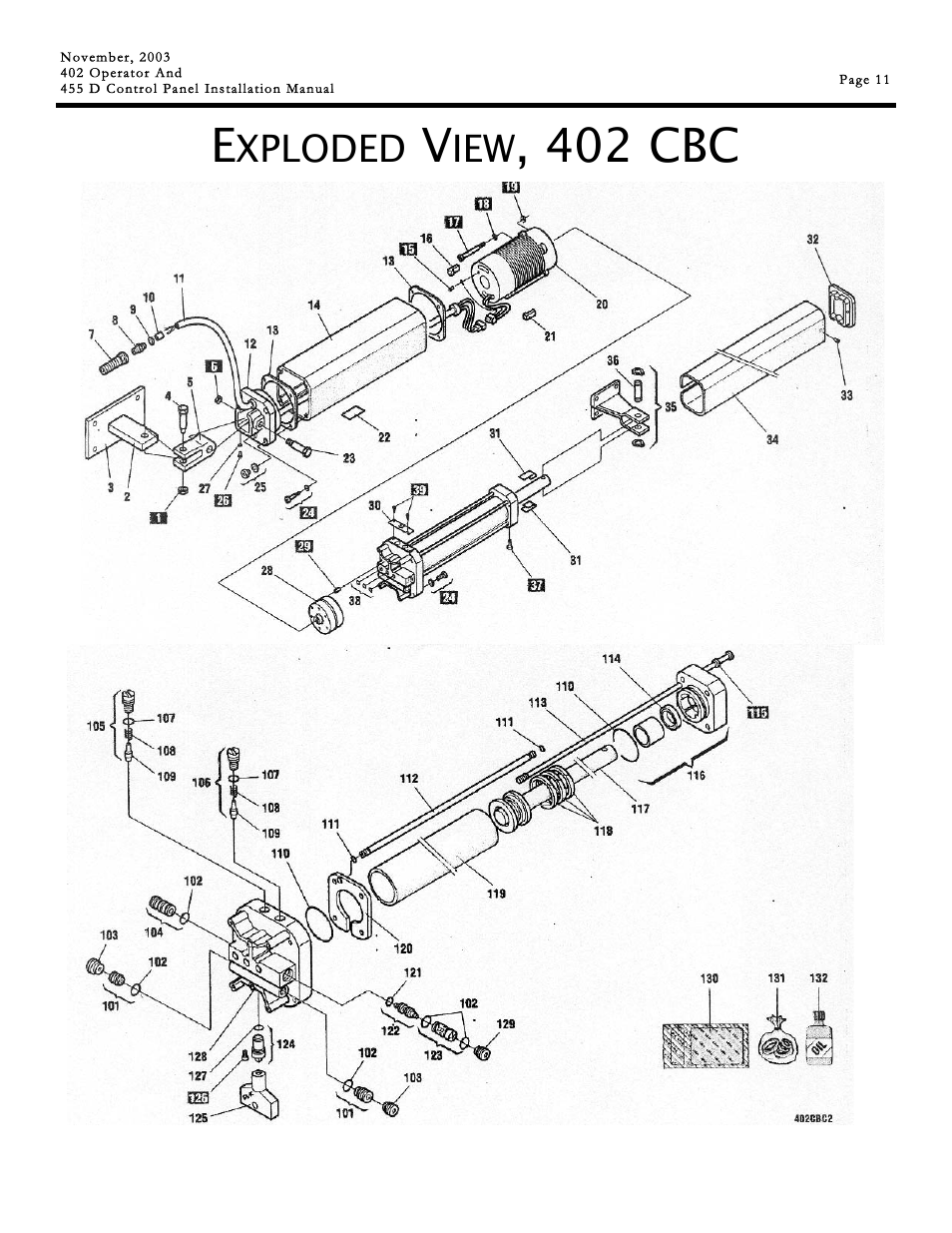 402 cbc, Xploded | Controlled Products Systems Group 1044682 User Manual | Page 11 / 28