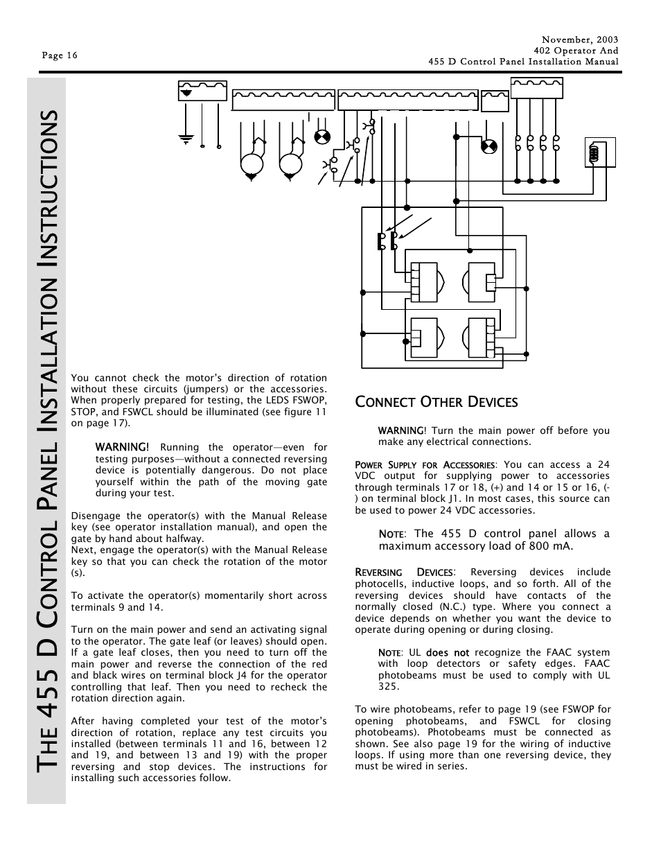 455 d c, On t r ol, An el | Ns t a lla t io n, Ns t r uc t io n s | Controlled Products Systems Group 1044682 User Manual | Page 16 / 28