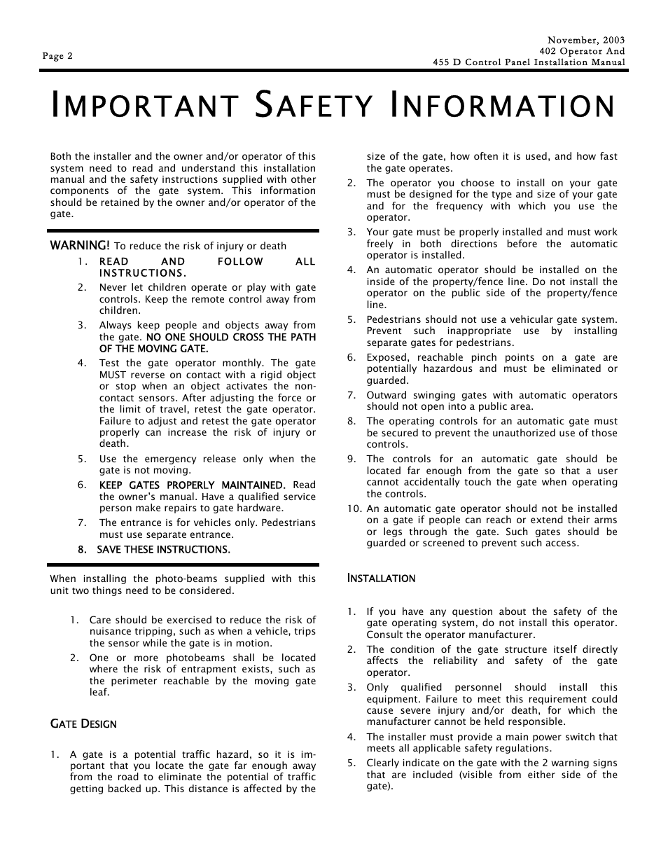 Mportant, Afety, Nformation | Controlled Products Systems Group 1044682 User Manual | Page 2 / 28