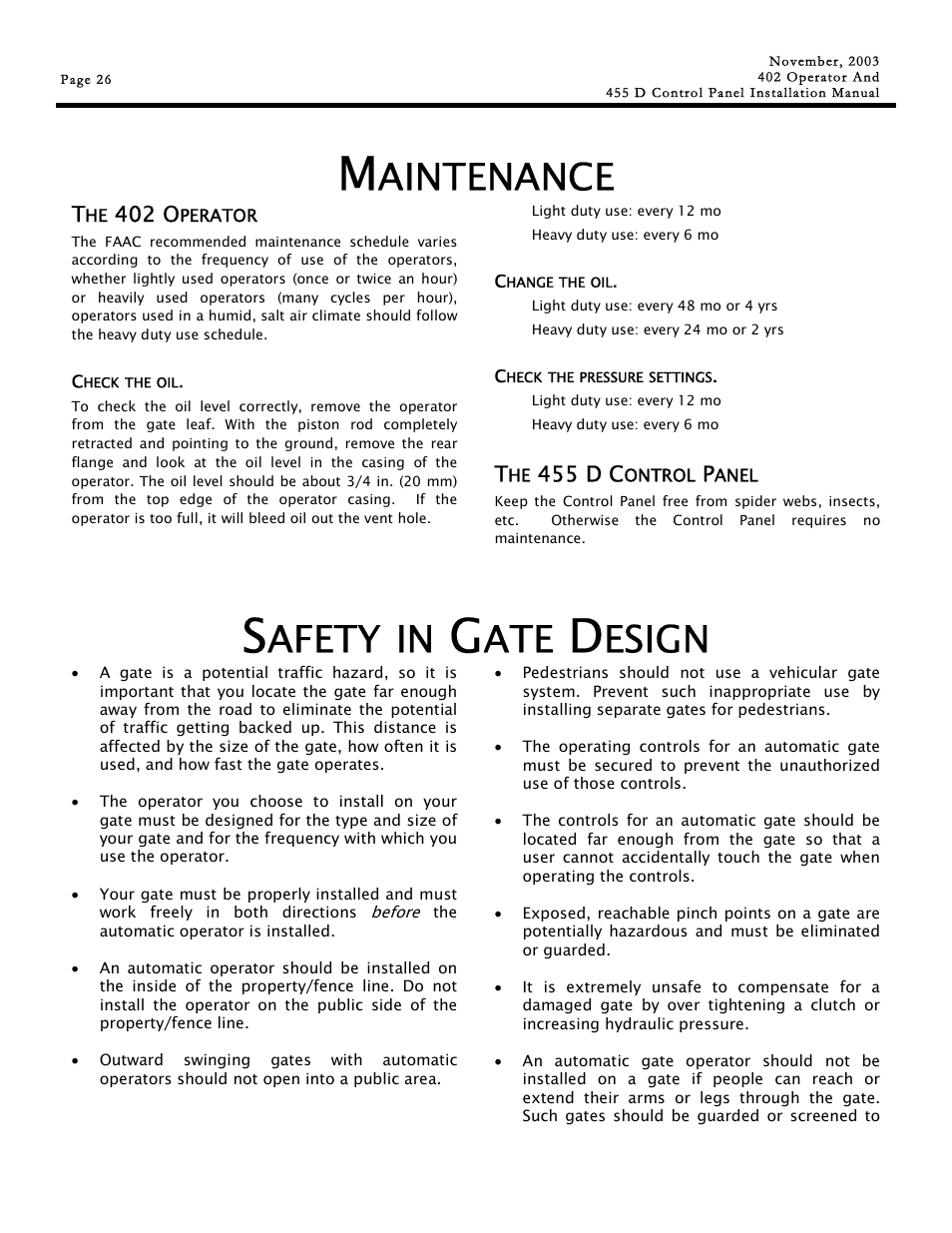 Aintenance, Afety, Esign | Controlled Products Systems Group 1044682 User Manual | Page 26 / 28