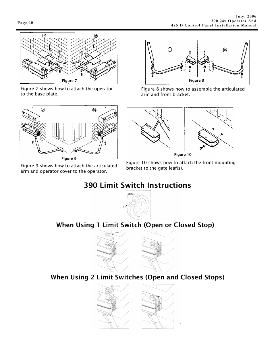 390 limit switch instructions | Controlled Products Systems Group 104572 User Manual | Page 10 / 24
