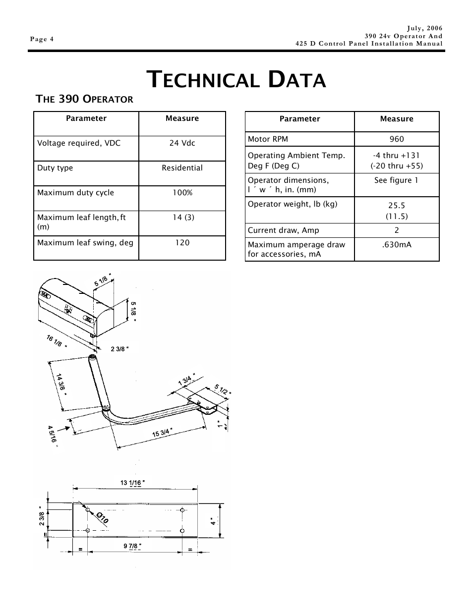 Echnical, 390 o | Controlled Products Systems Group 104572 User Manual | Page 4 / 24