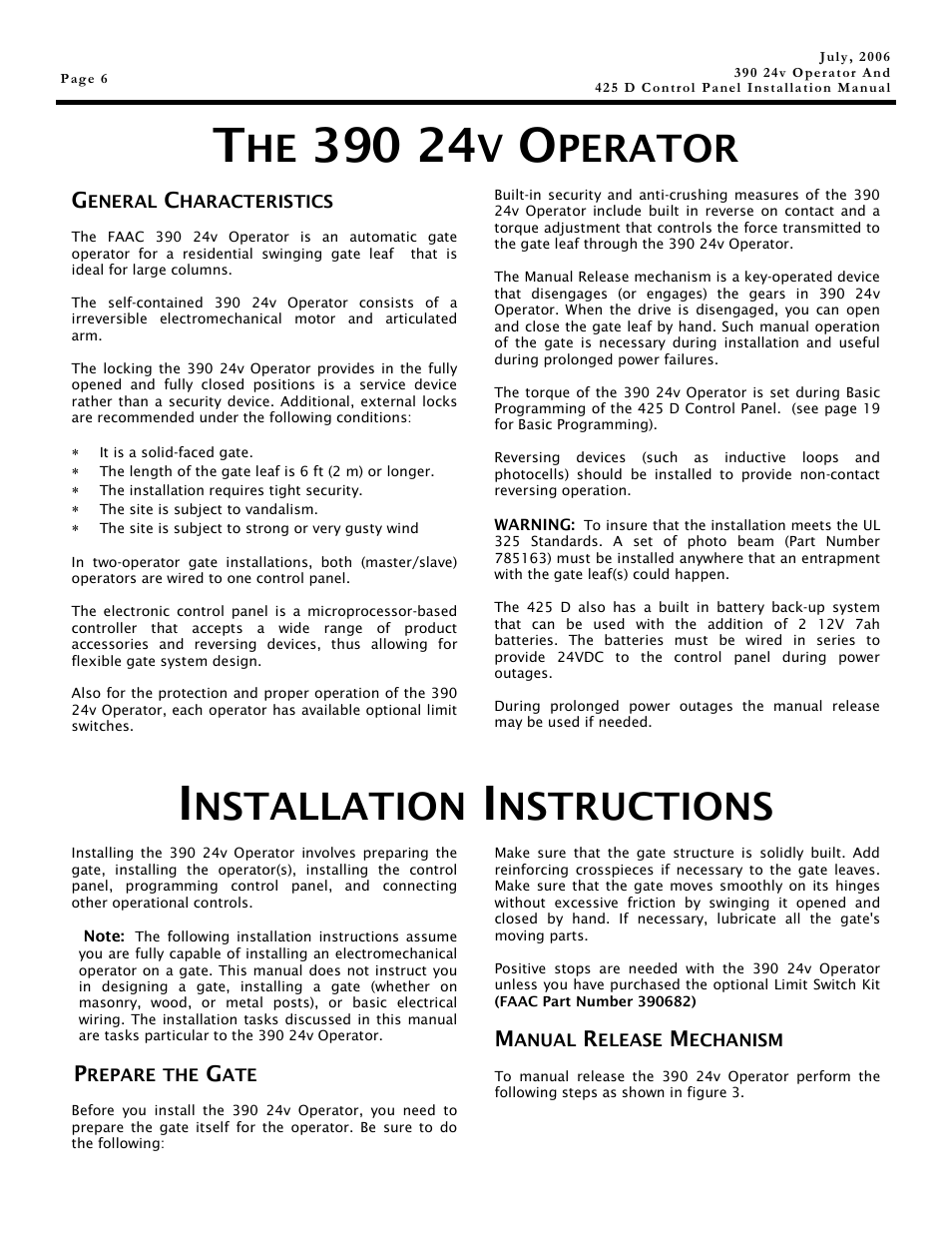 Perator, Nstallation, Nstructions | Controlled Products Systems Group 104572 User Manual | Page 6 / 24