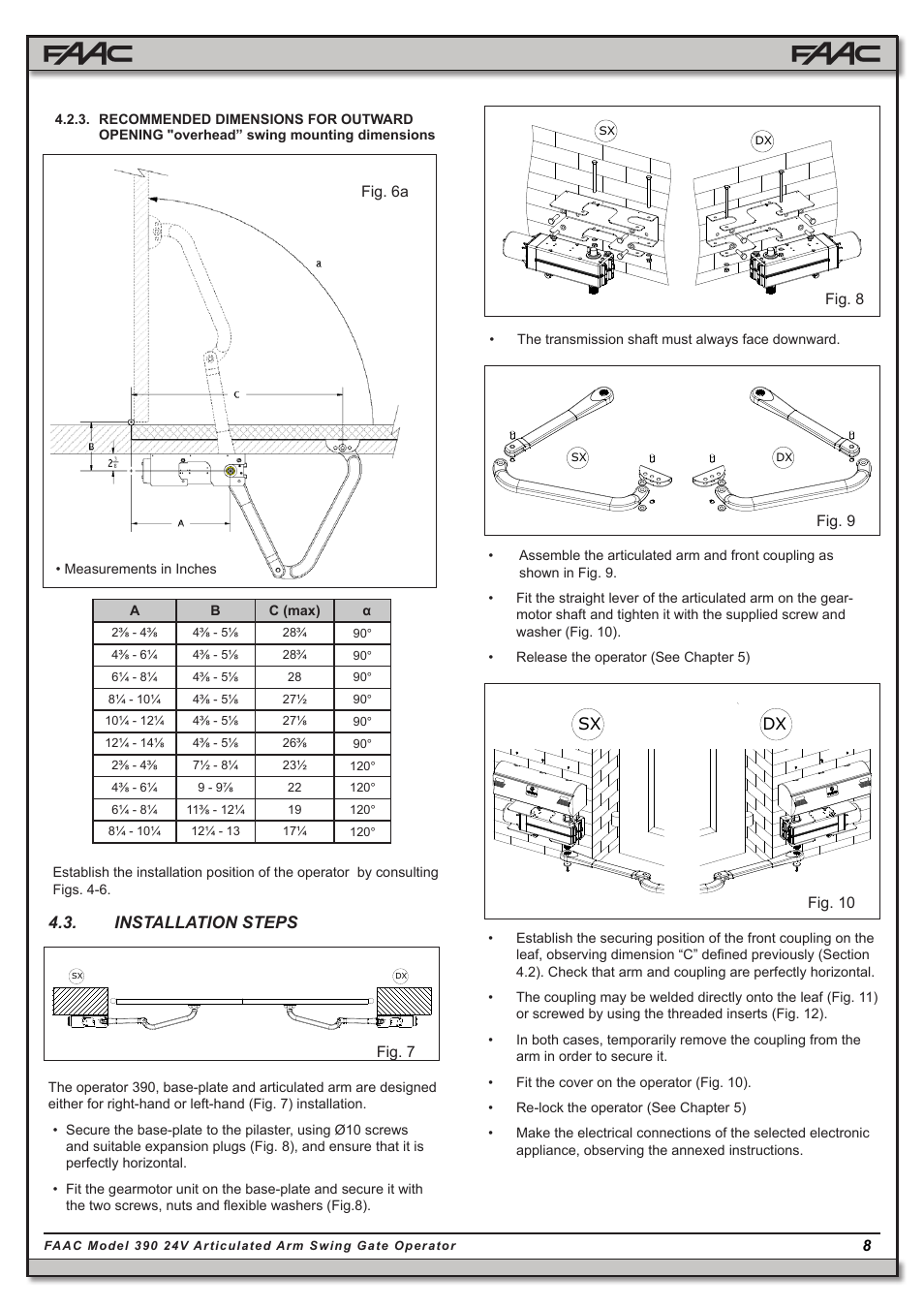 Sx dx, Installation steps | Controlled Products Systems Group 104572 User Manual | Page 8 / 27