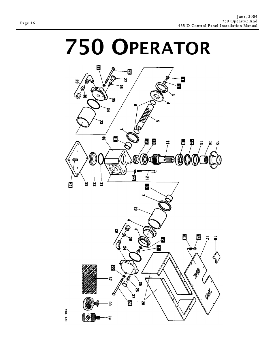 750 o, Perator | Controlled Products Systems Group 107725 User Manual | Page 16 / 40