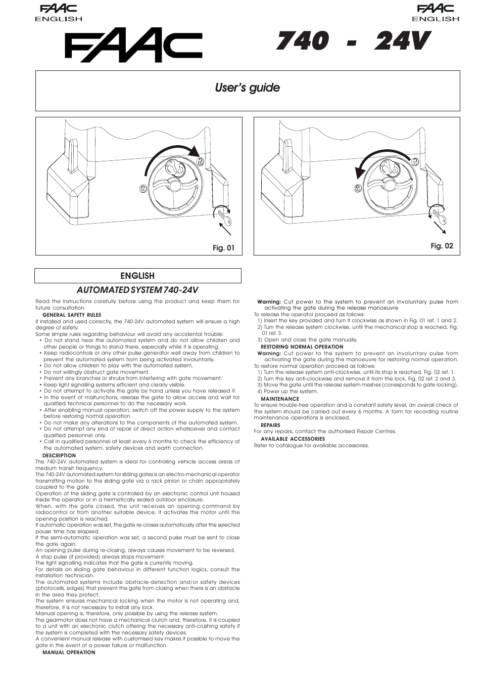User’s guide, English | Controlled Products Systems Group 10978021 User Manual | Page 6 / 6
