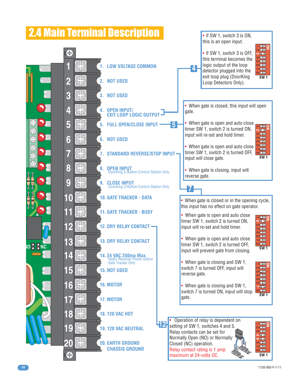 4 main terminal description | Controlled Products Systems Group 1150-080 User Manual | Page 16 / 30