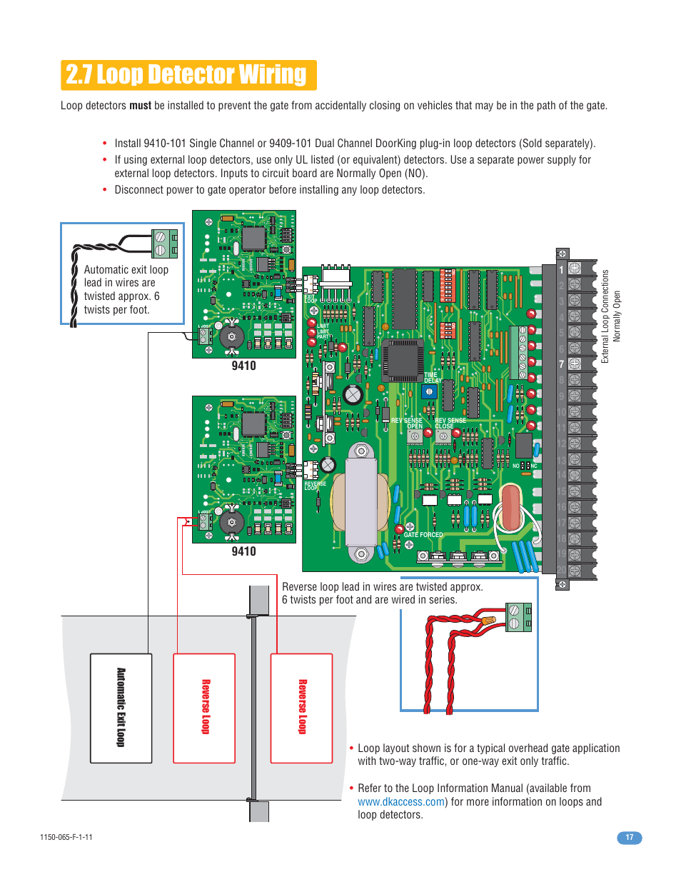 7 loop detector wiring | Controlled Products Systems Group 1150-080 User Manual | Page 19 / 30