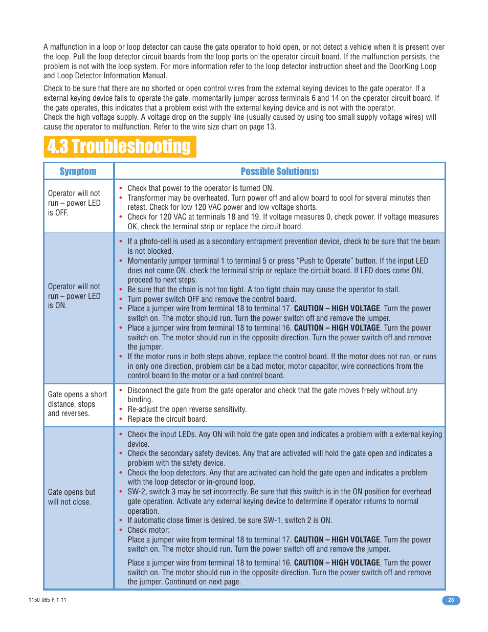 3 troubleshooting | Controlled Products Systems Group 1150-080 User Manual | Page 25 / 30