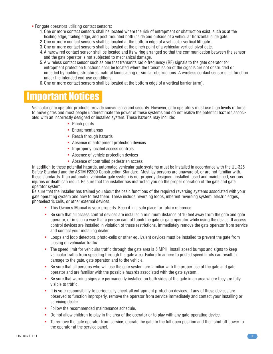 Important notices | Controlled Products Systems Group 1150-080 User Manual | Page 7 / 30