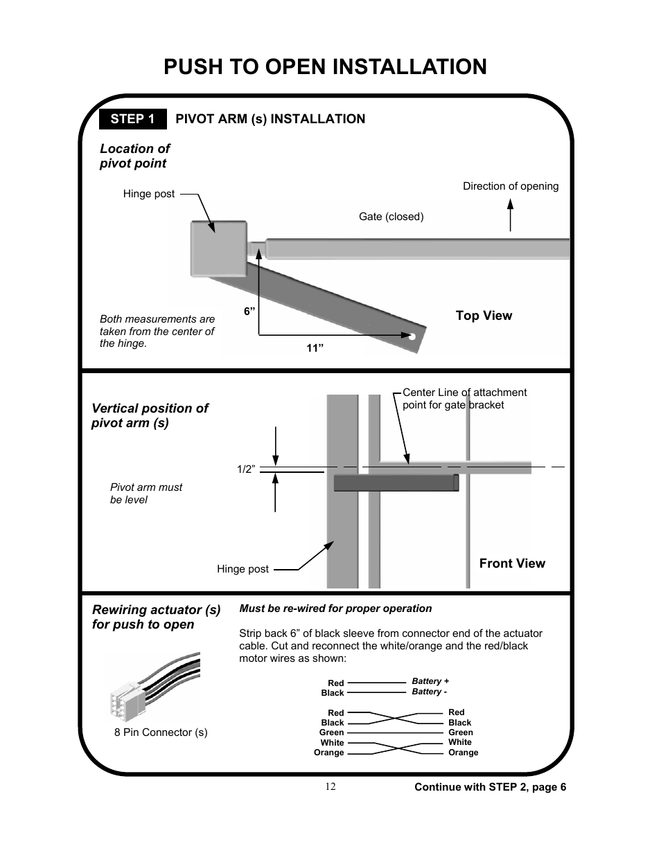 Push to open installation | Controlled Products Systems Group 1500 User Manual | Page 12 / 17