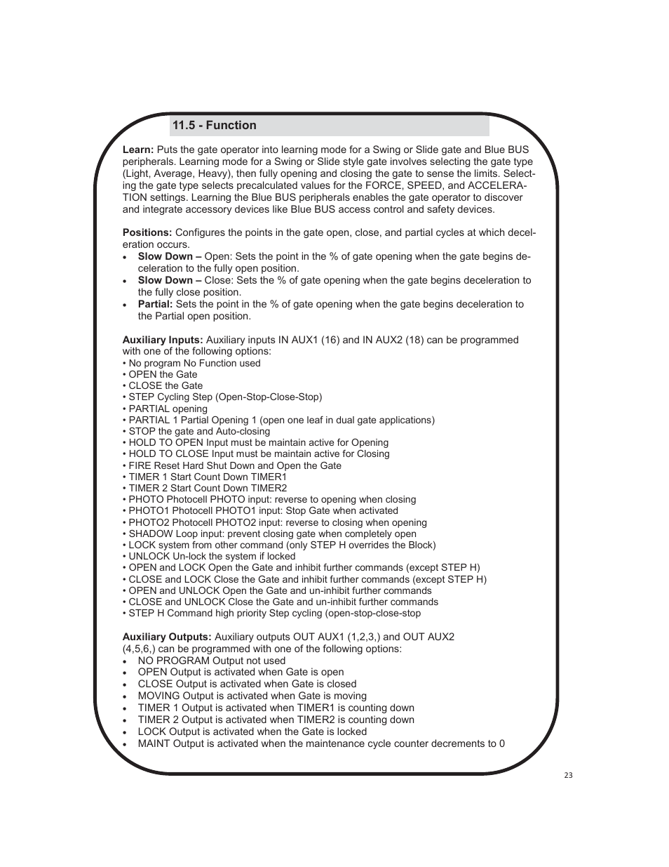 5 - function | Controlled Products Systems Group 1550ETL-1K User Manual | Page 23 / 32