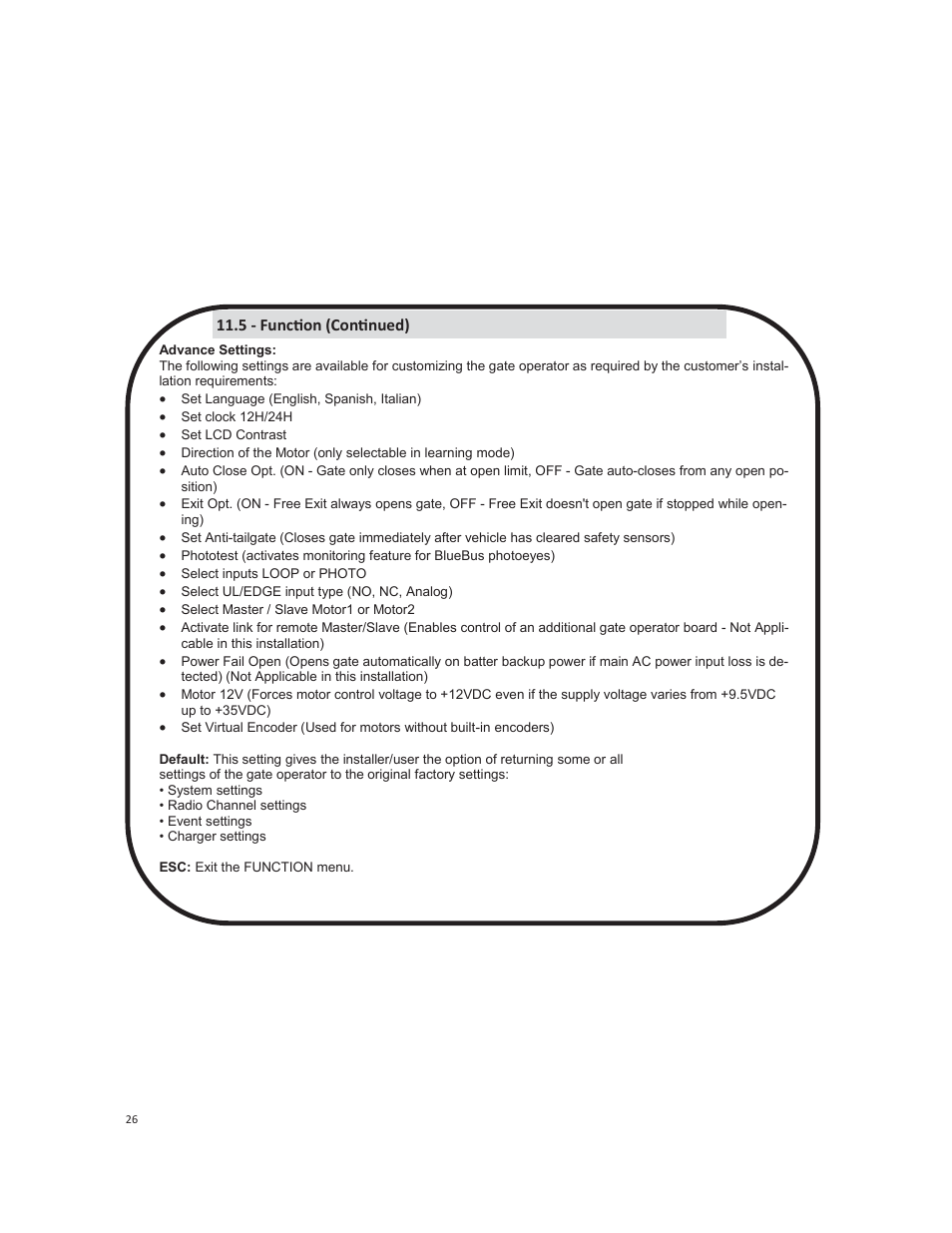 5 - funcɵon (conɵnued) | Controlled Products Systems Group 1550ETL-1K User Manual | Page 26 / 32