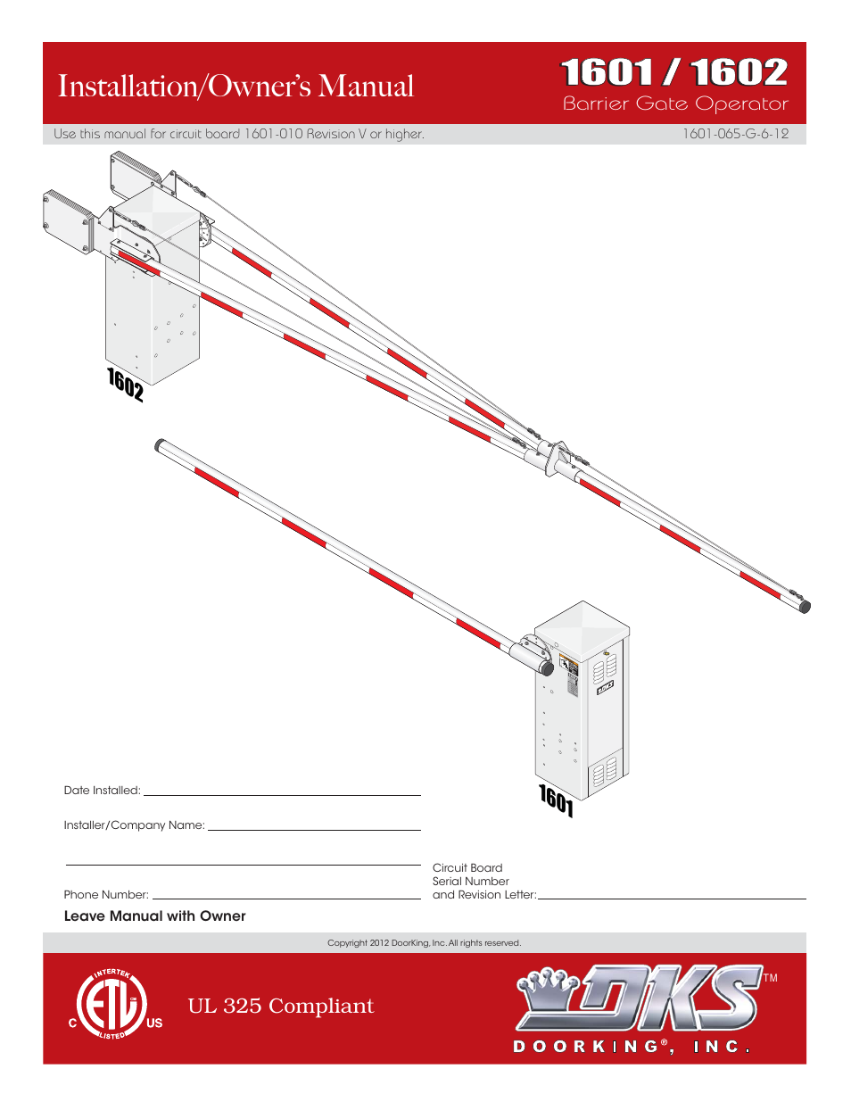 Controlled Products Systems Group 1601-080 User Manual | 42 pages