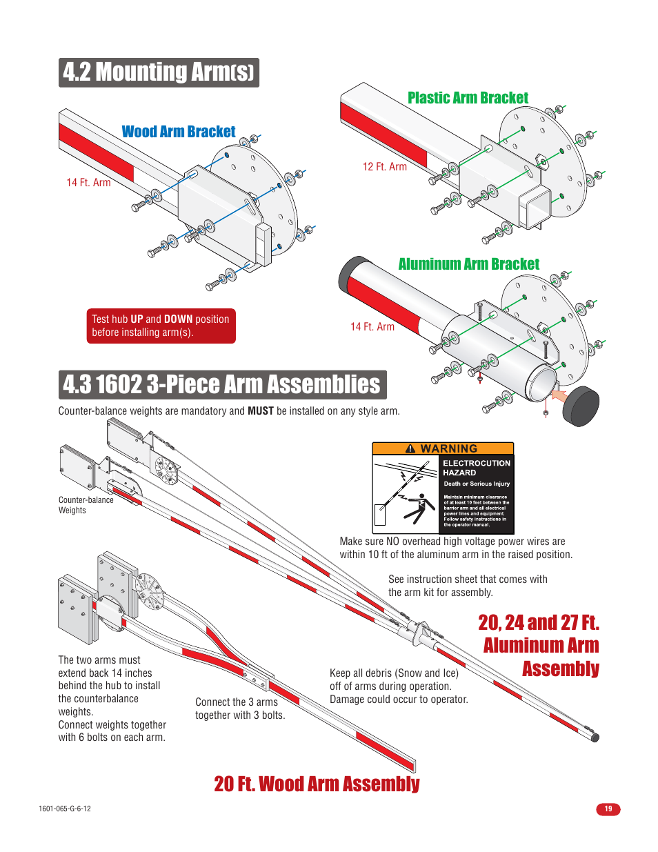 2 mounting arm, 20 ft. wood arm assembly | Controlled Products Systems Group 1601-080 User Manual | Page 21 / 42