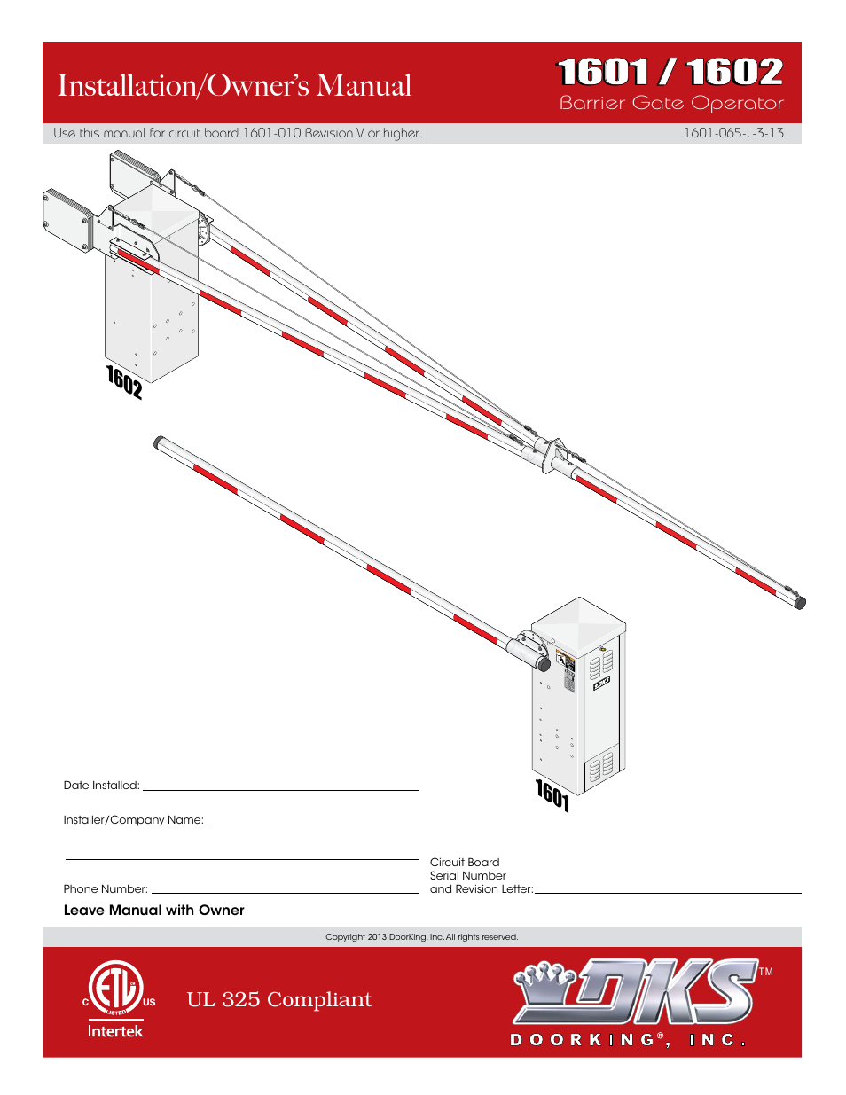 Controlled Products Systems Group 1602-090 User Manual | 42 pages