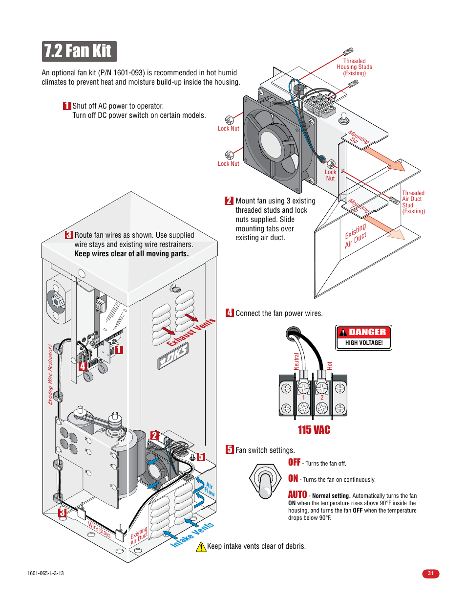 2 fan kit, 115 vac | Controlled Products Systems Group 1602-090 User Manual | Page 33 / 42