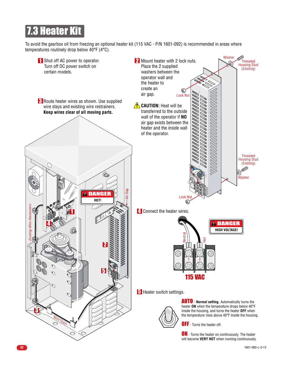 3 heater kit, 115 vac | Controlled Products Systems Group 1602-090 User Manual | Page 34 / 42