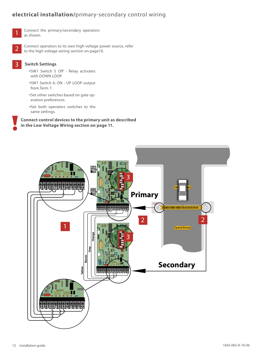 0rimary 3econdary | Controlled Products Systems Group 1603-080 User Manual | Page 12 / 38
