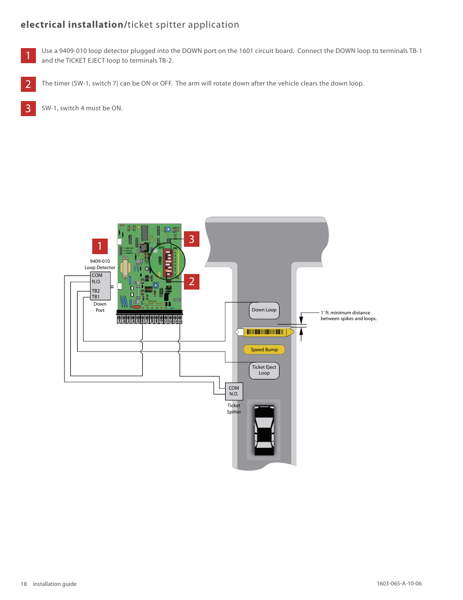 Sw-1, switch 4 must be on | Controlled Products Systems Group 1603-080 User Manual | Page 18 / 38