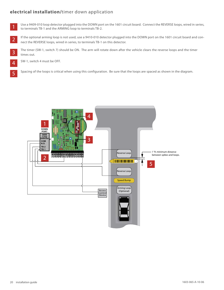 Electrical installation/ timer down application | Controlled Products Systems Group 1603-080 User Manual | Page 20 / 38