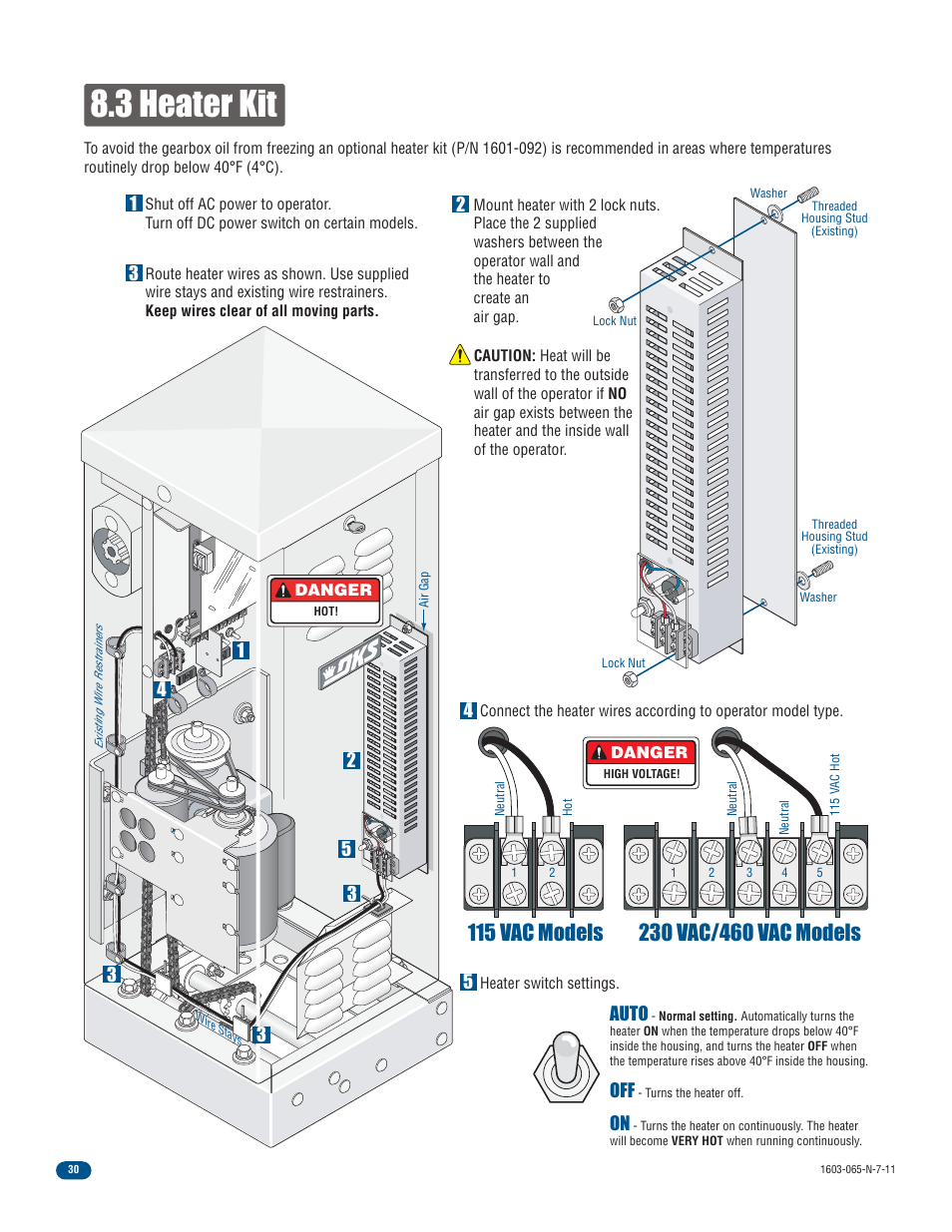 3 heater kit, 4auto | Controlled Products Systems Group 1603-080 User Manual | Page 32 / 42