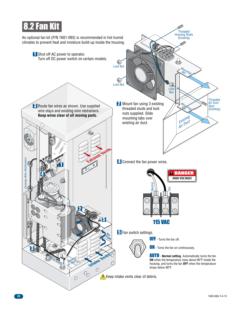 2 fan kit, 115 vac | Controlled Products Systems Group 1603-080 User Manual | Page 32 / 40