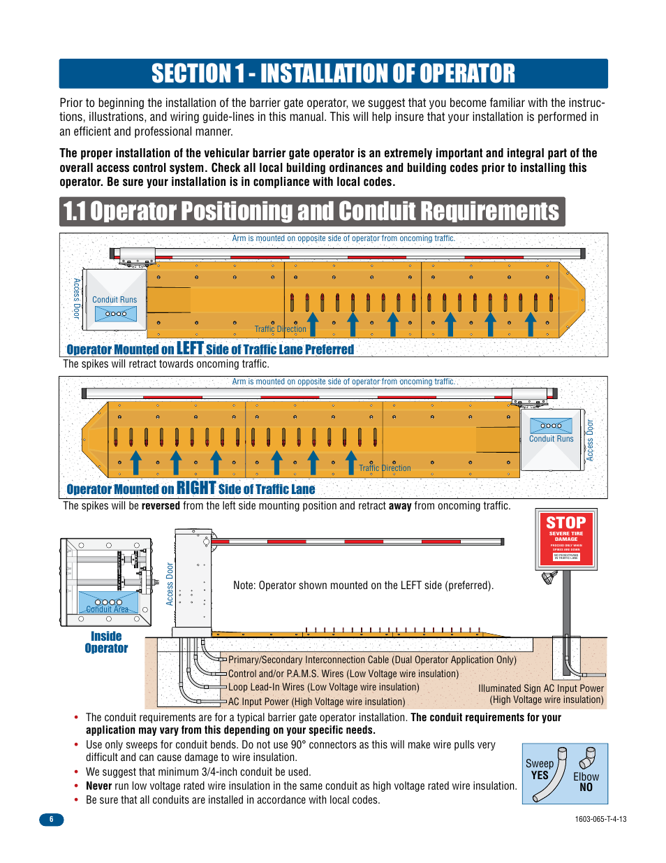 Left, Right, Stop | Controlled Products Systems Group 1603-080 User Manual | Page 8 / 40