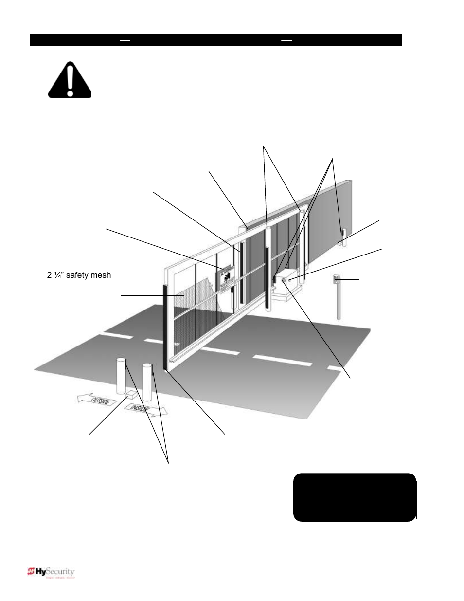 Sliding gate entrapment protection | Controlled Products Systems Group 222EX43 User Manual | Page 21 / 98