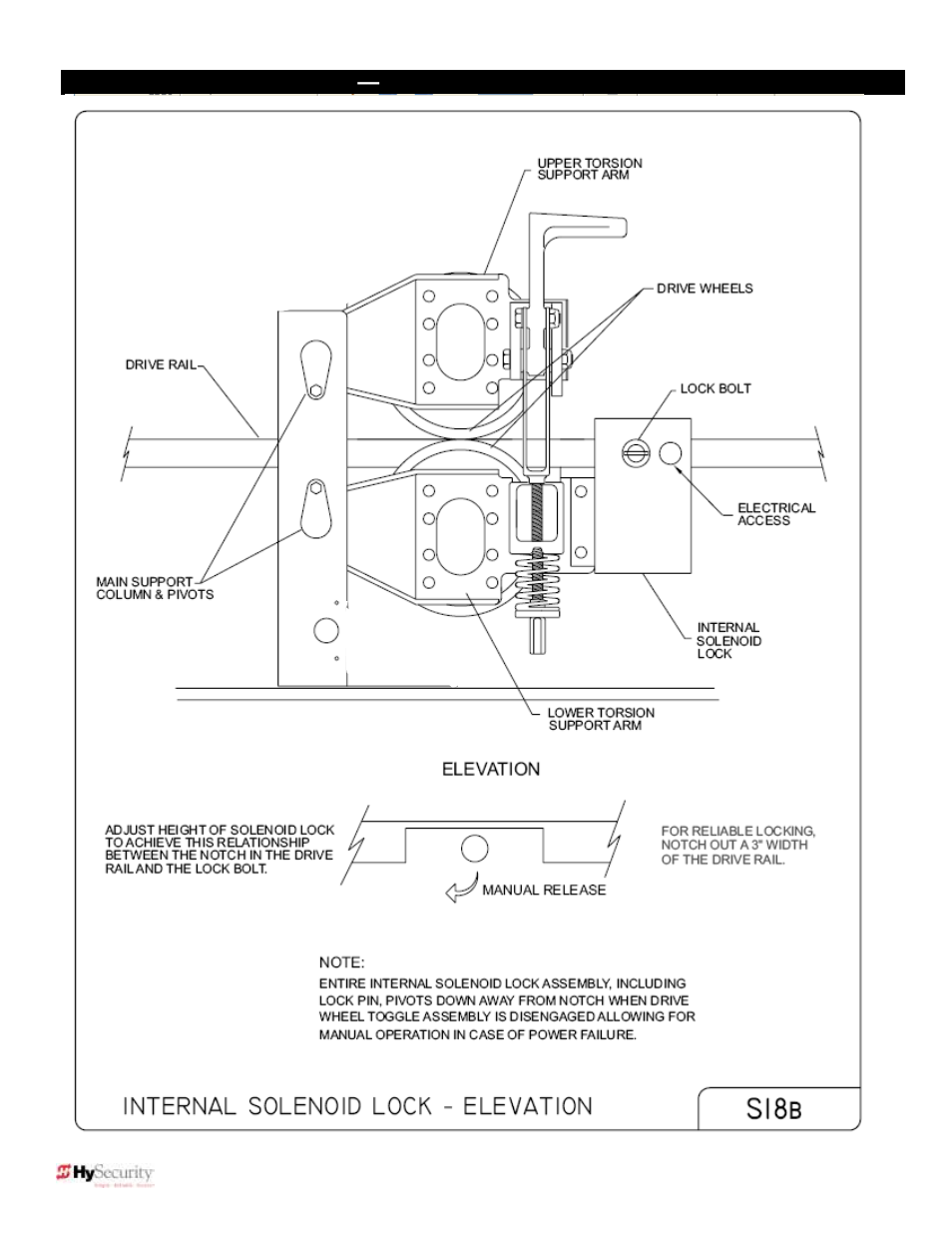 Internal solenoid lock drawing | Controlled Products Systems Group 222EX43 User Manual | Page 67 / 98