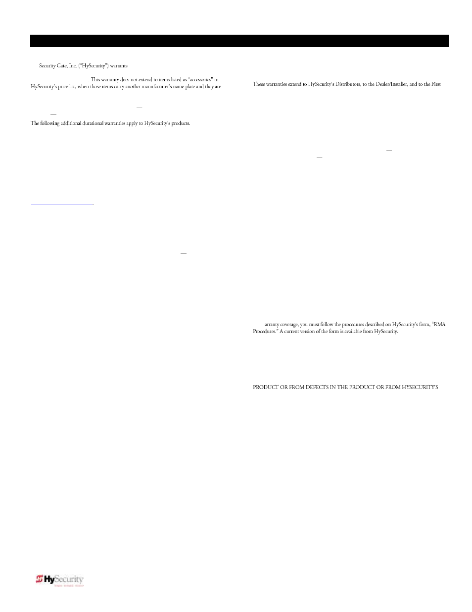 Limited warranty, Warranty, Exclusion of other warranties | Buyer's exclusive remedies for any nonconformity, Exclusion of consequential and incidental damages, Severability, Applicable law | Controlled Products Systems Group 222EX43 User Manual | Page 97 / 98