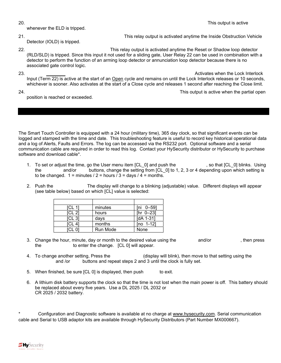 Clock functions | Controlled Products Systems Group 222X383 User Manual | Page 37 / 84