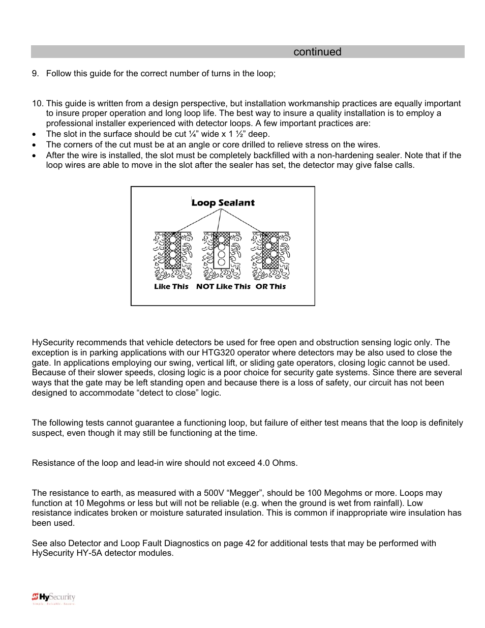Detector loop installation continued | Controlled Products Systems Group 222X383 User Manual | Page 45 / 84
