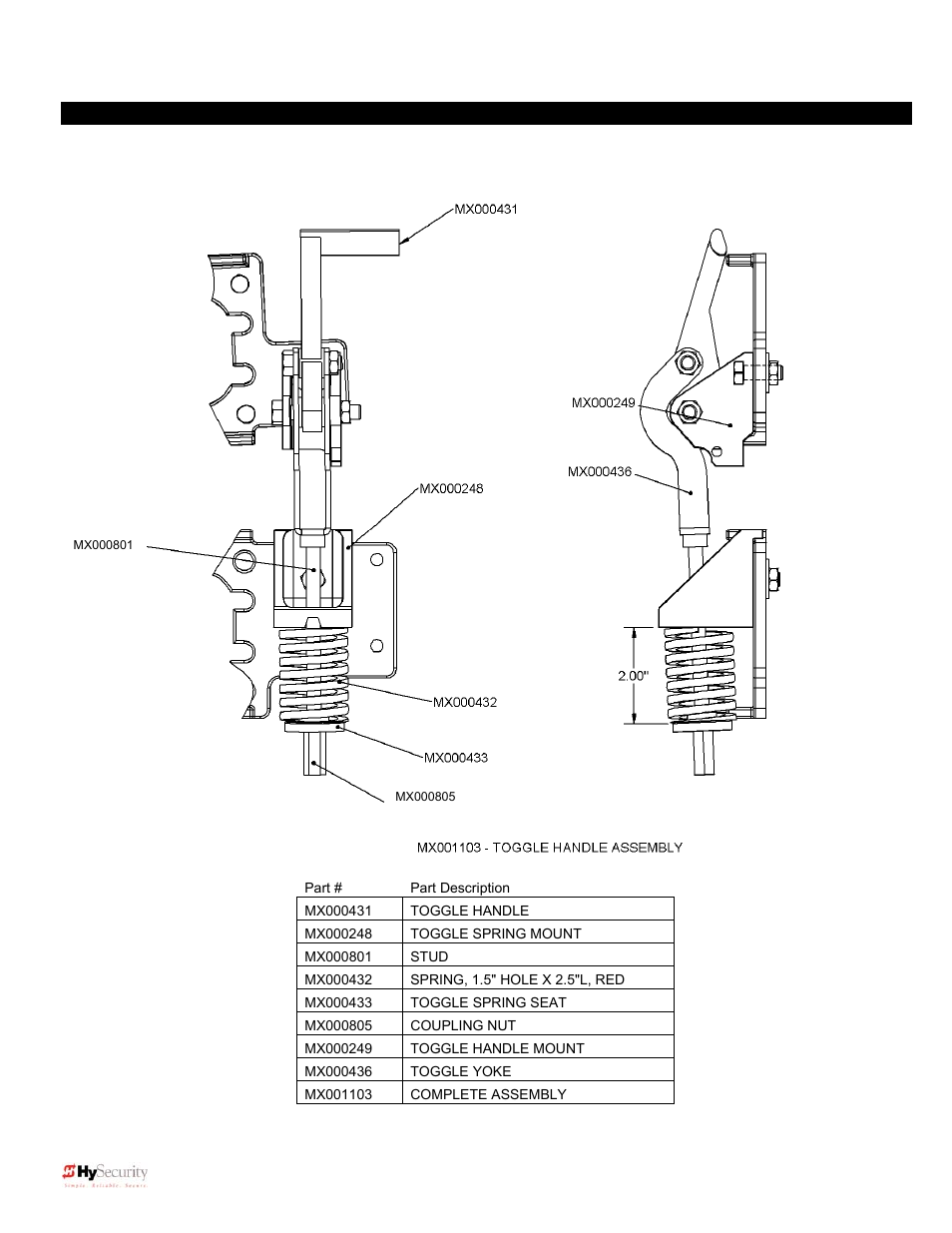 Manual release toggle assembly | Controlled Products Systems Group 222X383 User Manual | Page 73 / 84