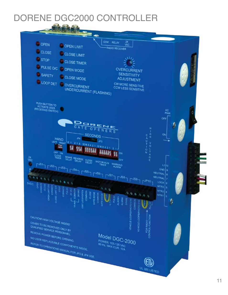 Initial limit adjustment, Pipe connection, Initial limit adjustment pipe connection | Dorene dgc2000 controller | Controlled Products Systems Group 3020HX User Manual | Page 11 / 24