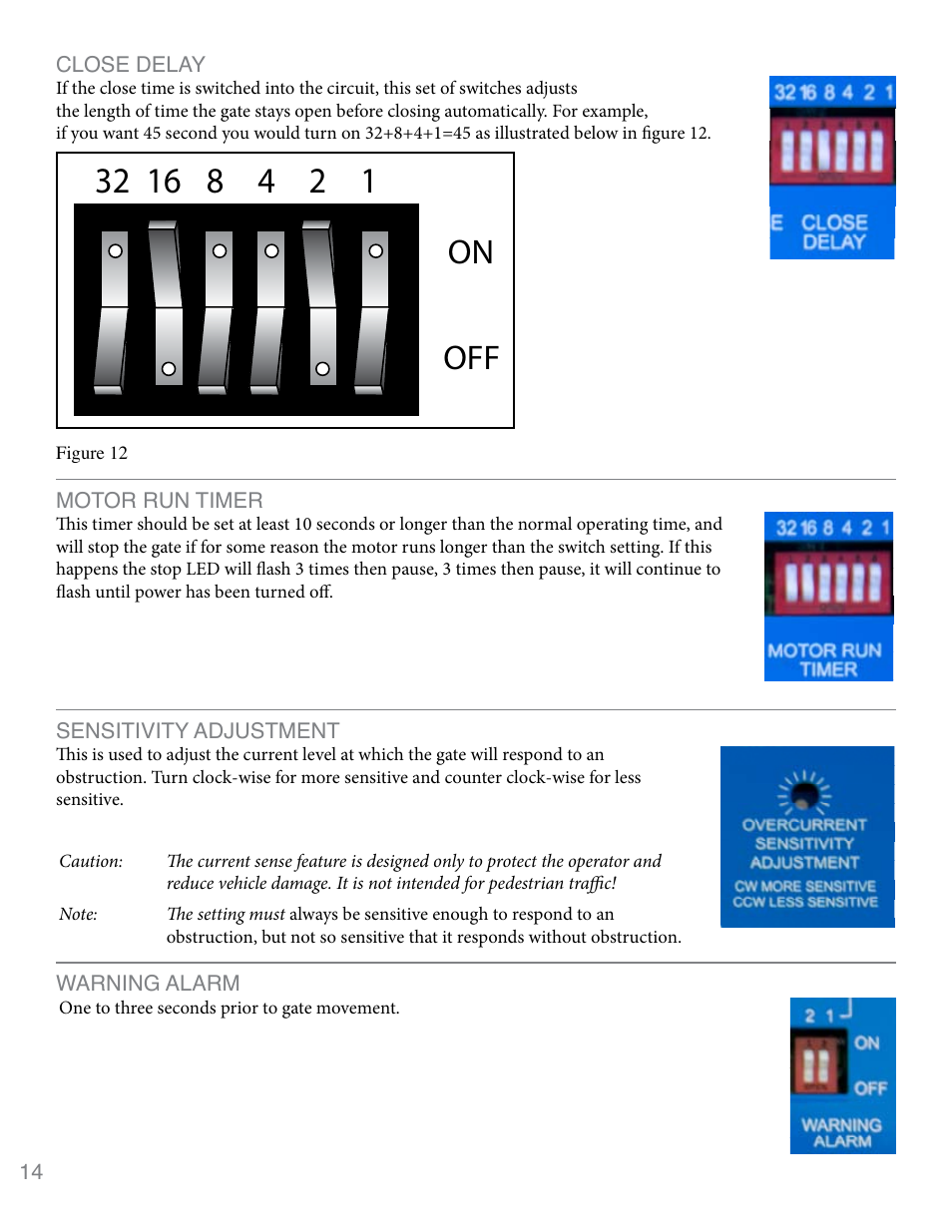 Final limit adjustment, Dgc – 2000 controller settings, Hand | Close timer, Reverse delay, On off | Controlled Products Systems Group 3020HX User Manual | Page 14 / 24