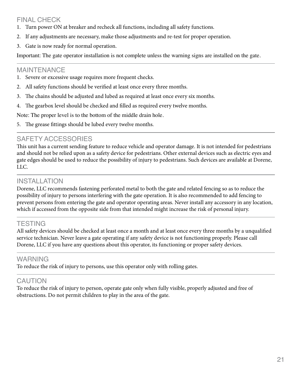 Double swing gate loop placement | Controlled Products Systems Group 3020HX User Manual | Page 21 / 24