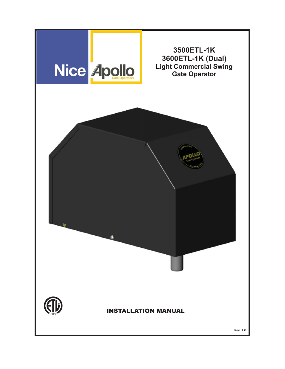 Controlled Products Systems Group 3500ETL-1K User Manual | 36 pages