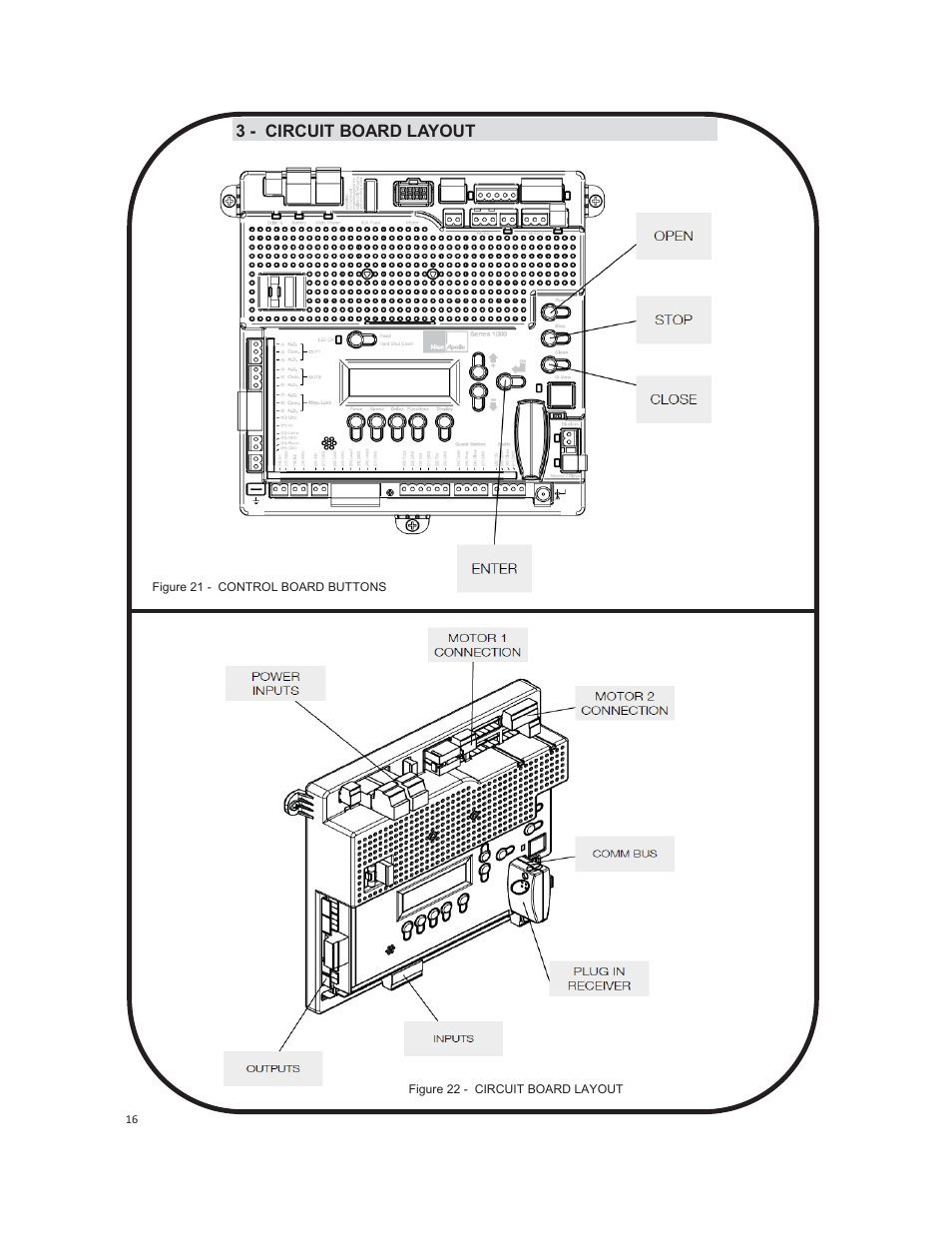 3 - circuit board layout | Controlled Products Systems Group 3500ETL-1K User Manual | Page 16 / 36