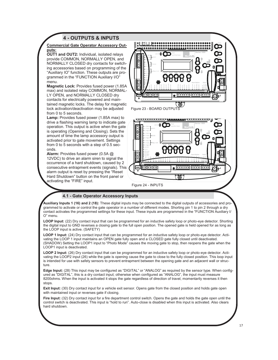 4 - outputs & inputs | Controlled Products Systems Group 3500ETL-1K User Manual | Page 17 / 36