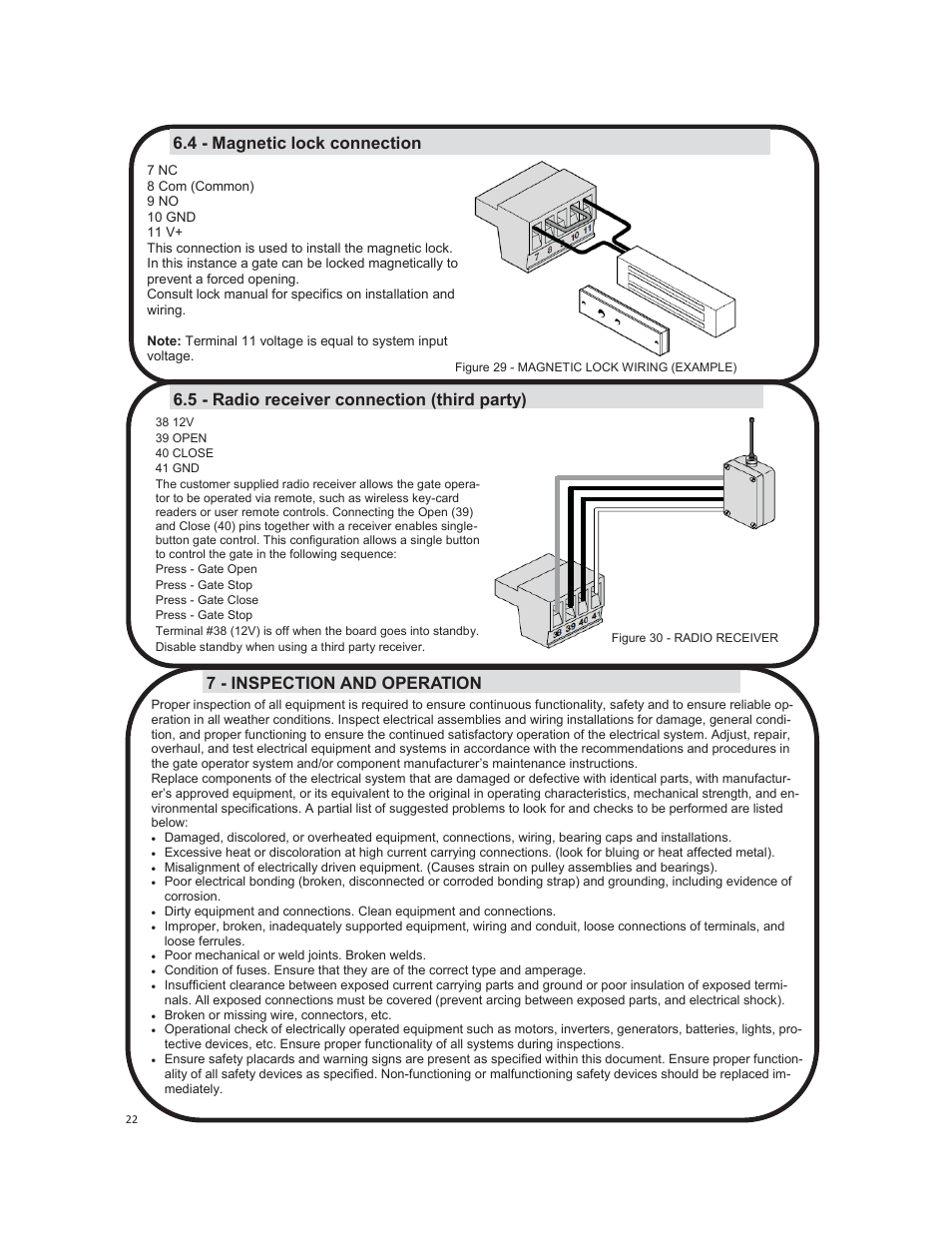 4 - magnetic lock connection | Controlled Products Systems Group 3500ETL-1K User Manual | Page 22 / 36