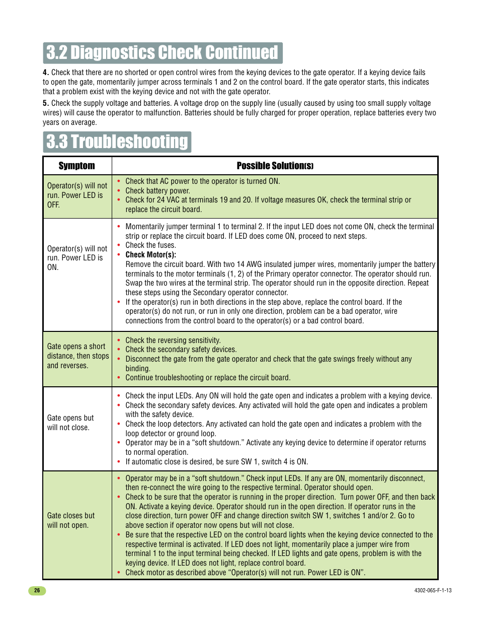 2 diagnostics check continued, 3 troubleshooting | Controlled Products Systems Group 4302-111 User Manual | Page 28 / 34