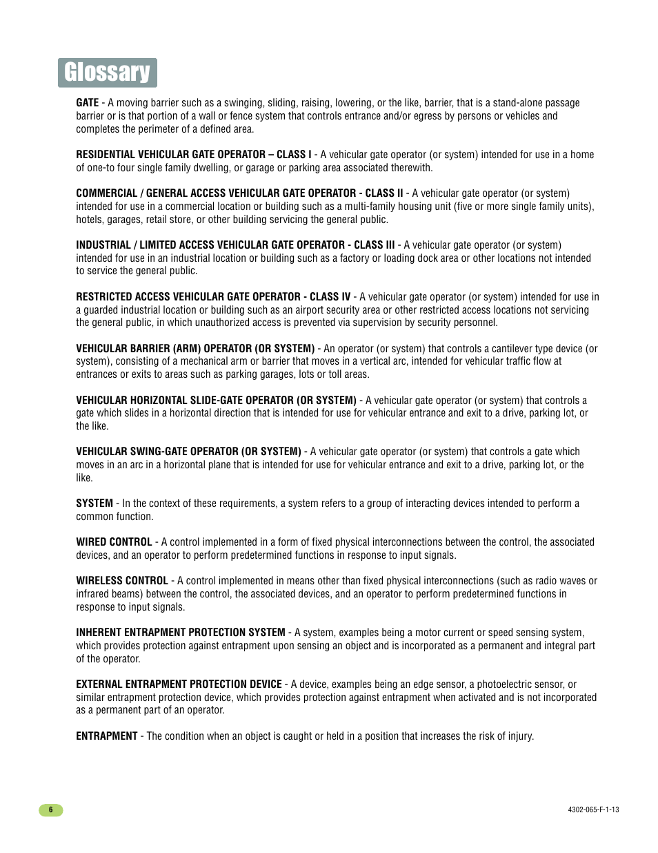 Glossary | Controlled Products Systems Group 4302-111 User Manual | Page 8 / 34