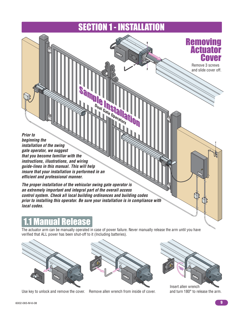 Sample installation | Controlled Products Systems Group 6002-080 User Manual | Page 11 / 32