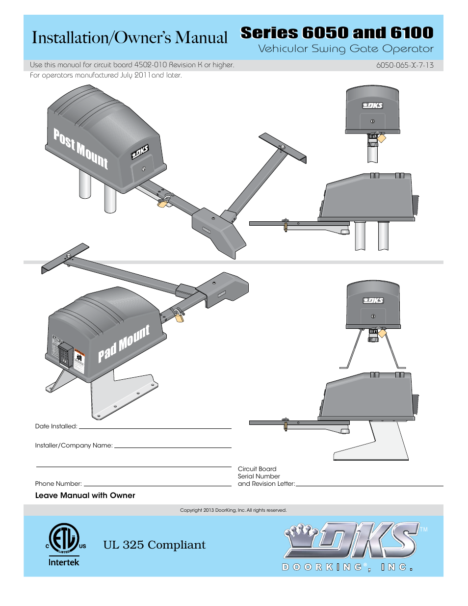 Controlled Products Systems Group 6050-080 User Manual | 46 pages