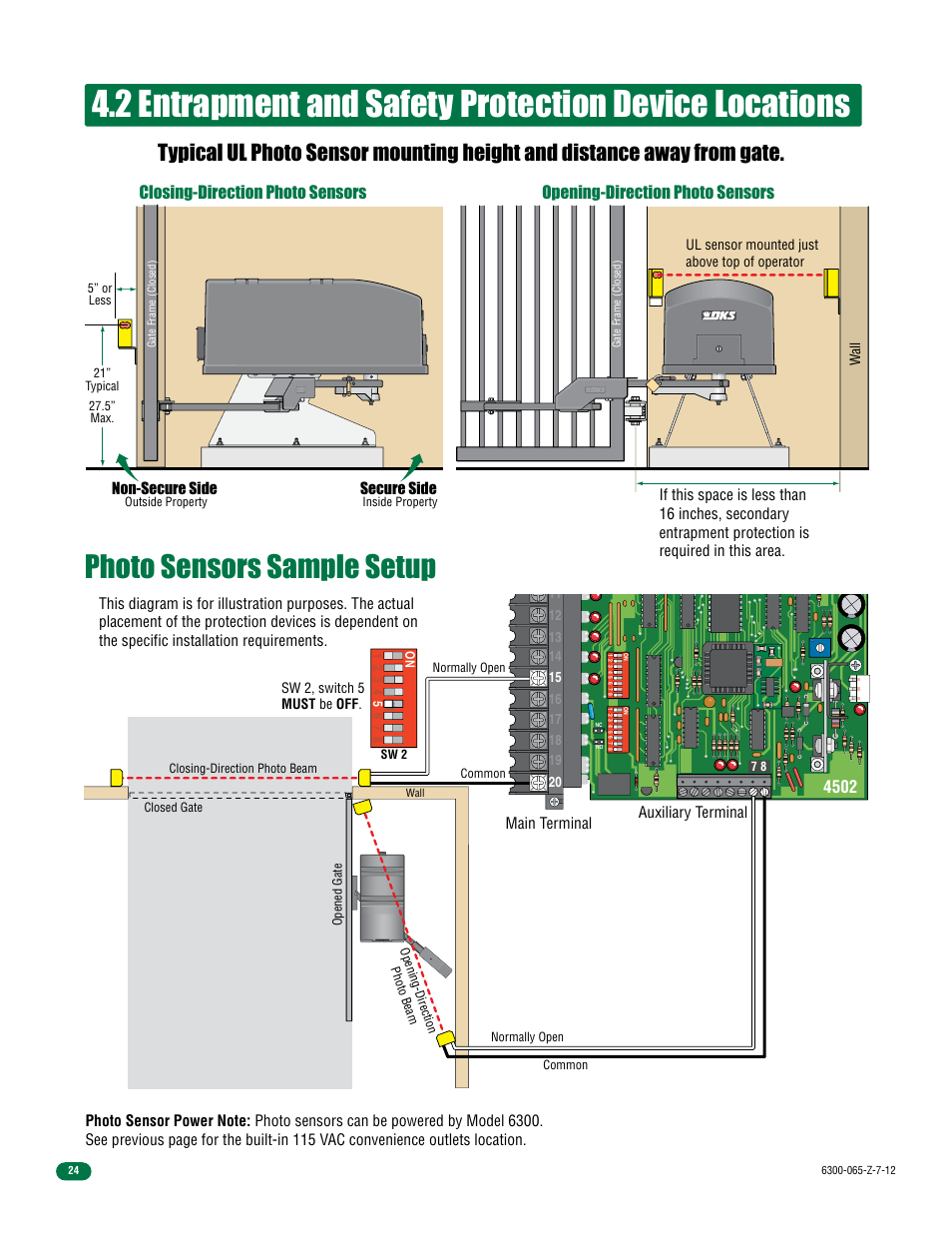 Photo sensors sample setup | Controlled Products Systems Group 6300-080 User Manual | Page 26 / 52