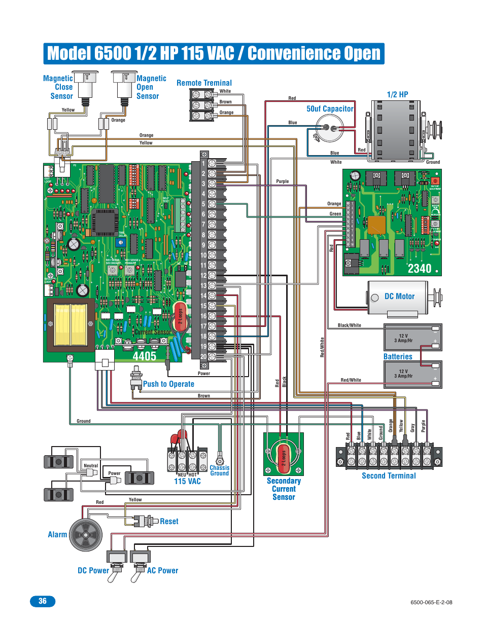 Secondary current sensor, Magnetic close sensor, Dc motor secondary current sensor | Current sensor | Controlled Products Systems Group 6500-083 User Manual | Page 37 / 46