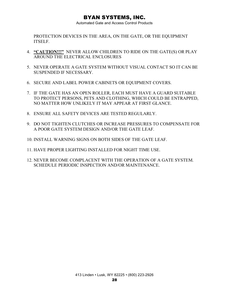 Byan systems, inc | Controlled Products Systems Group 800IOL User Manual | Page 29 / 30