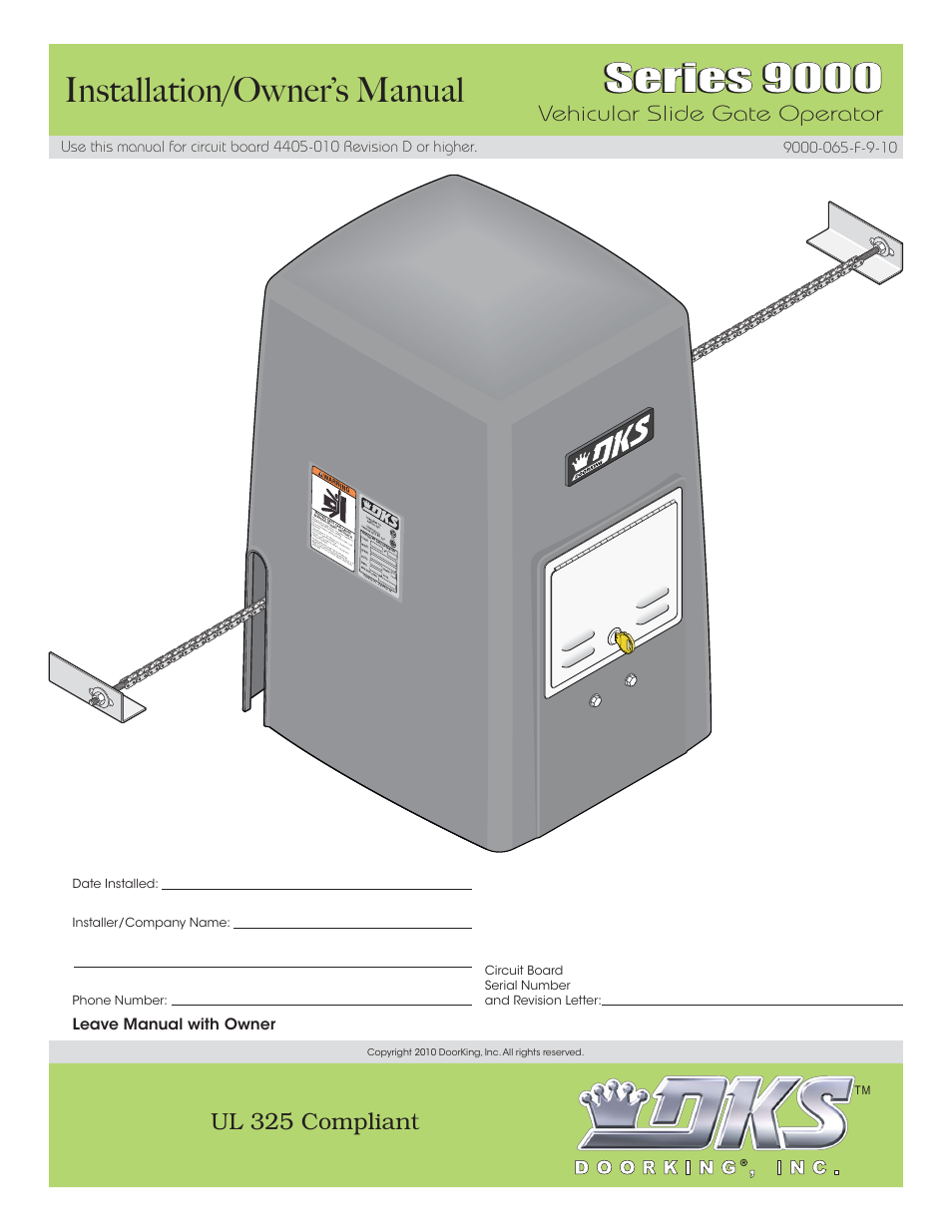 Controlled Products Systems Group 9000-080 User Manual | 44 pages